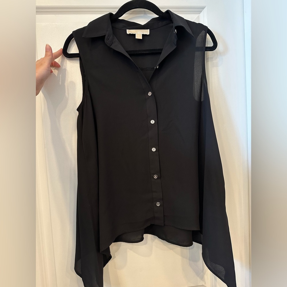 Michael Kors Black Sleeveless Top, size small